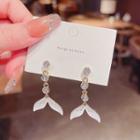 Mermaid Tail Rhinestone Dangle Earring E1888 - Gold - One Size