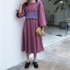 Plain Maxi Dress / Knit Vest