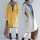 Plain Semi Split-neck Jacket