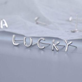 Alphabet Sterling Silver Earring