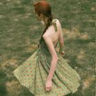 Halter-neck Dotted Mini A-line Dress