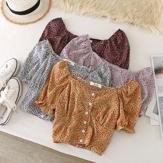 Off Shoulder Floral Off Back Top