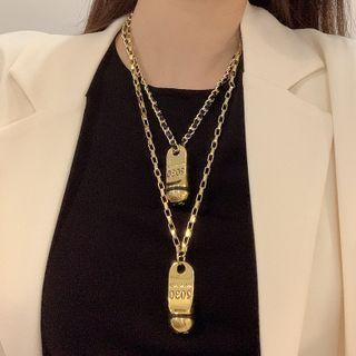 Lettering Pendant Chain Necklace (various Designs)