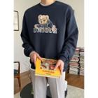 Bear-printed Boxy Sweatshirt