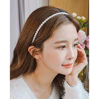Faux-pearl Hair Band Pearl - One Size