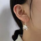 Heart Alloy Dangle Earring 1 Pair - Gold & White - One Size