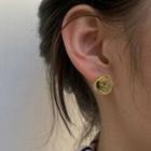 Coin Earring 1 Pair - Silver Needle - As Shown In Figure - One Size