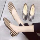 Houndstooth Faux Leather Pumps