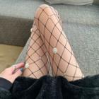 Beaded Fishnet Tights