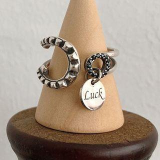 Lucky Disc Pendant Sterling Silver Open Ring 1pc - Silver - One Size