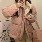 Padded Zip Jacket Pink & Beige - One Size