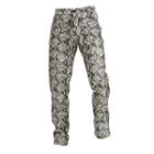 Printed Faux Leather Pants