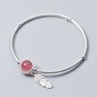 Feather 925 Sterling Silver Bangle
