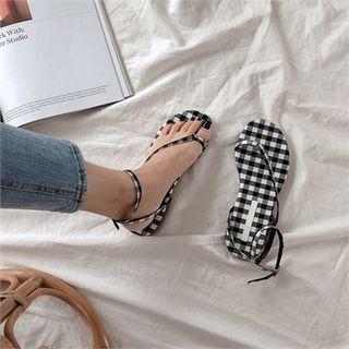 Toe-loop Ankle-strap Sandals (2 Designs)