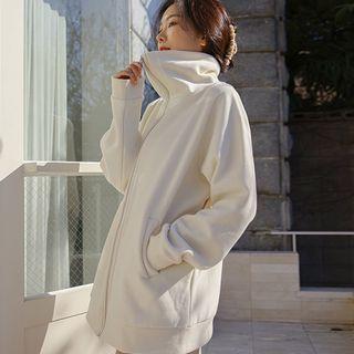 High-neck Napped Zip-up Jacket