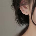 925 Sterling Silver Block / Twisted Block Stud Earring