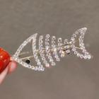 Rhinestone Fish Hair Pin Ly435 - Gold - One Size