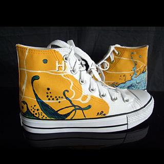 Wave High-top Canvas Sneakers