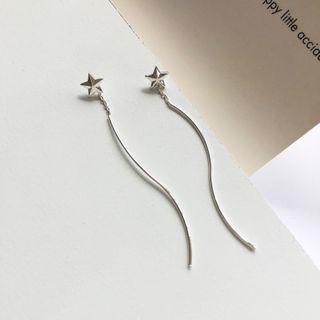 Alloy Star Swirl Dangle Earring 1 Pair - Earrings - One Size