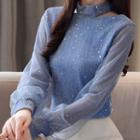 Long-sleeve Sequined Blouse