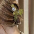 Acrylic Hair Clamp Olive Green - One Size