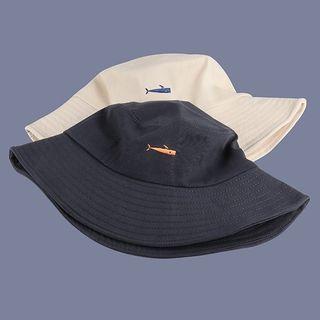 Embroidered Fish Bucket Hat