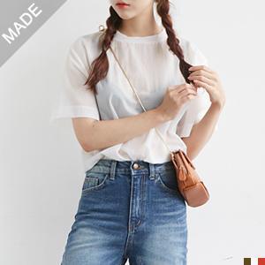 Crew-neck Sheer T-shirt