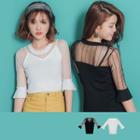 Mock Two-pieces Mesh Top