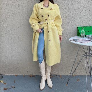 Long-sleeve Fleece Double Breasted Coat
