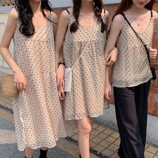 Heart Print Camisole Top / Spaghetti Strap Dress