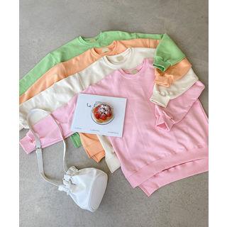 Slit-hem Dip-back Sweatshirt