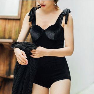 Set: Velvet Swimsuit + Cover Up