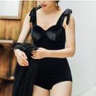 Set: Velvet Swimsuit + Cover Up