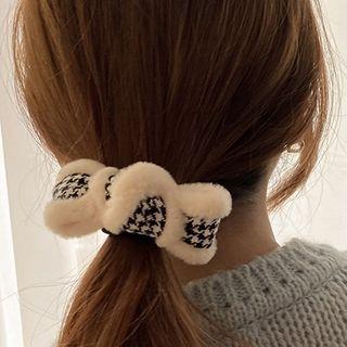Houndstooth Chenille Hair Tie