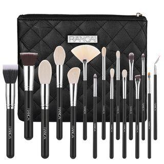 Set Of 16: Makeup Brush Set Of 16 - Makeup Brush - Black - One Size