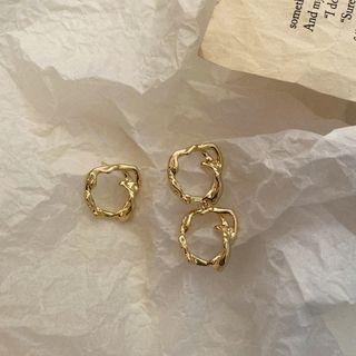 Hoop Drop Earring 1 Pair - Ab - Gold - One Size