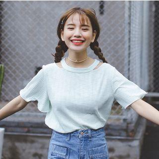 Cut Out Detail Short Sleeve T-shirt