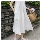 Knot-strap Summer Maxi Dress White - One Size