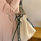 Piped Canvas Bucket Bag