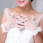Mesh Wedding Gloves White - One Size