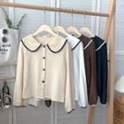Peter Pan Collar Long-sleeve Shirt Top