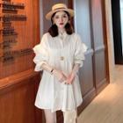 Shirred Tunic Shirt White - One Size