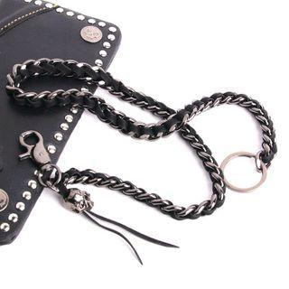 Alloy Faux Leather Jeans Chain Silver - One Size