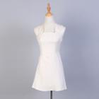 Halter-neck Bow Back A-line Dress