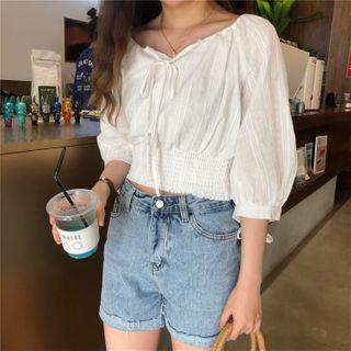 Off Shoulder Cropped Blouse