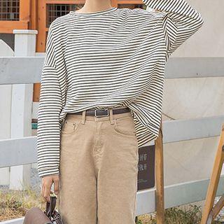 Round-neck Striped Knitted Sweater