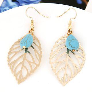 Leaves Turquoise Statement Earrings