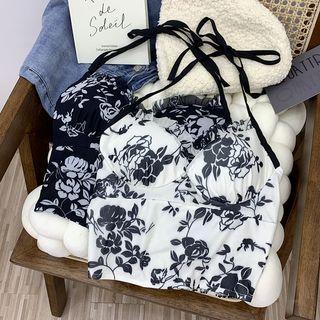 Floral Open Back Tube Top