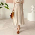 Band-waist Maxi Full Skirt