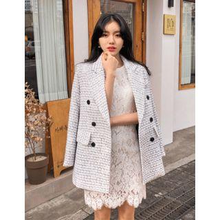 Dali Hotel Double-breasted Tweed Blazer